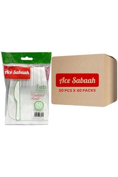 Ace Sabaah White Disposable Knife 50pcs X 40 packs