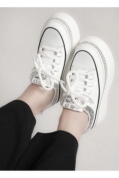 Guja 25y423-7 Pantofi de damă din piele naturală 36/41 cu talpă înaltă Stone