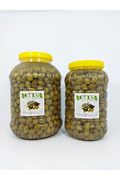 etik yerli ürünler Gemlik Cinsi Küçük Boy Kırma Tatlanmış Zeytin 2'li Paket 5...