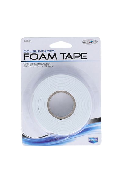 Custom Accessories Double Faced Foam Tape White 1.9 x 152.4cm