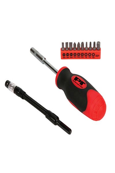 Performance Tool 12-Piece Non-Slip Molded Grip Bit Driver Set