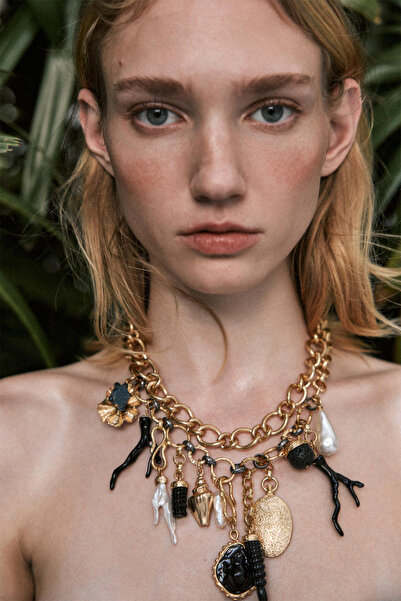 Yokho ZRA Marka Model 🌿✨ Mystic Treasures Charm Kolye 🐚🖤