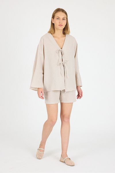 CEE Ceemoda Linen Kimono Shorts Suit Xs-Xxl