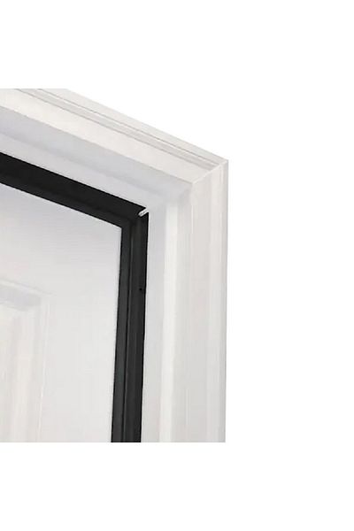 M&D Building Products Matte Aluminum Flat Jamb-Up Weatherstrip with Vinyl Seal Black
