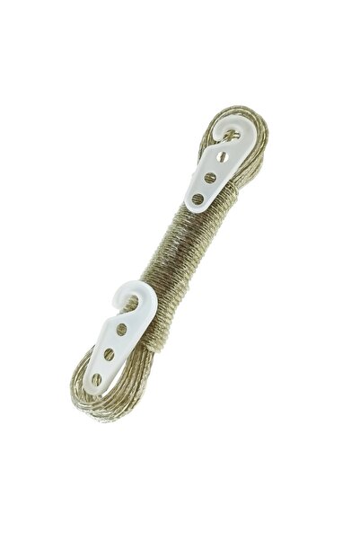 OEM Sârmă de rufe, lungime 10 m, din oțel izolat, grosime 3 mm, cu 2 cleme, t...