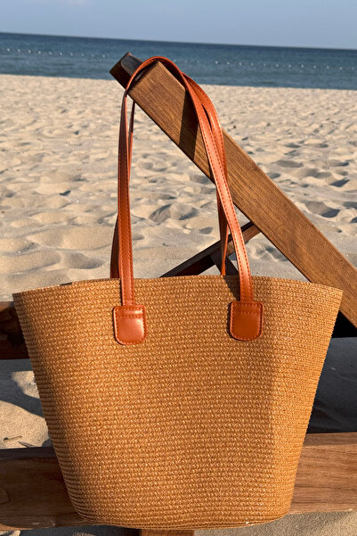 Remsa Mayo Ψάθινη τσάντα Τσάντα παραλίας 025 Camel