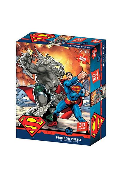 Prime 3D Puzzle – Prime 3D, DC Comics Superman vs Doomsday, Multicolor, 300 Pieces