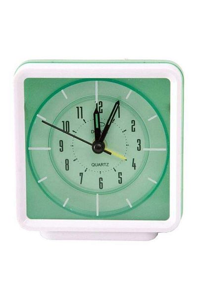 dojana Square Analog Alarm Clock Green/White