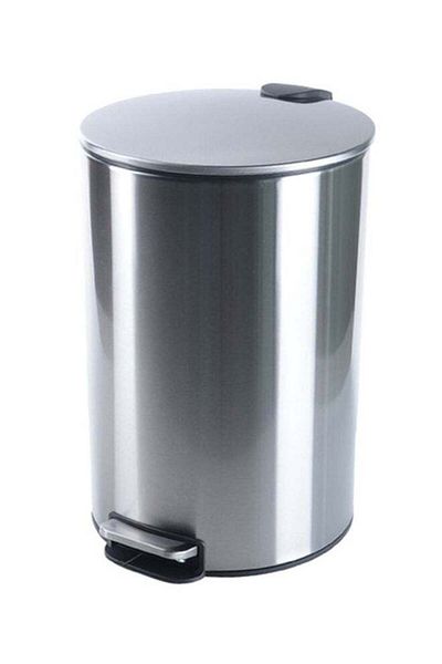 Hoffmayer Trash Can Silver 11.3Liters