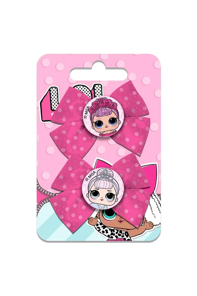 LOL SUPRISE Set de 2 agrafe de păr – LOL Surprise, cu fundiță și imagine păpușă