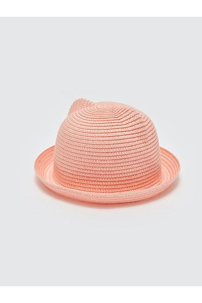 LC Waikiki Lcw Baby Pink Embroidered Baby Girl Fedora Hat