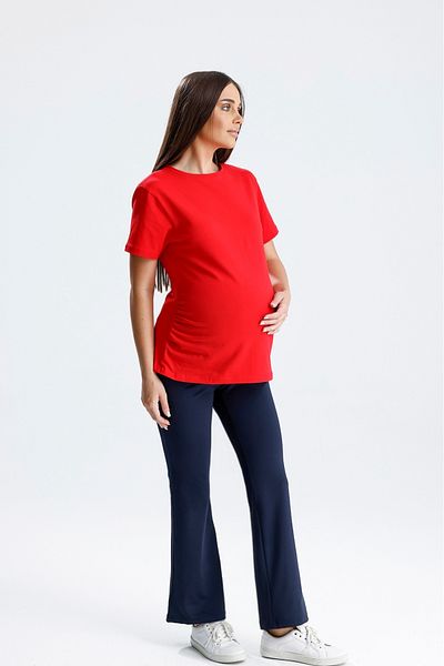 KATLİN MATERNİTY WEAR Maternity T-Shirt, Crew Neck Lycra Cotton Fabric