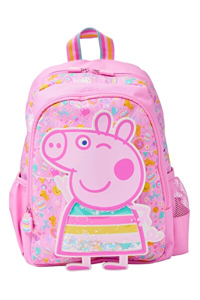 SMIGGLE Kız Çocuk Lisanslı Peppa Pig Aplikeli Pembe Okul Çantası