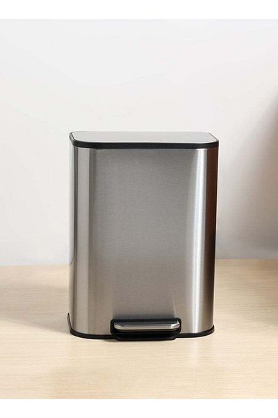 Trust Pro Trust Stainless Steel Trash Bin 12L Silver Anti-Fingerprint & Soft Close Lid