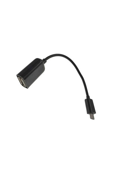 OEM OTG adapter cable USB 2.0 female to microUSB male, 10 cm, black