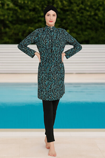 MyRia Fully Covered Hijab Swimsuit with Parachute Zipper