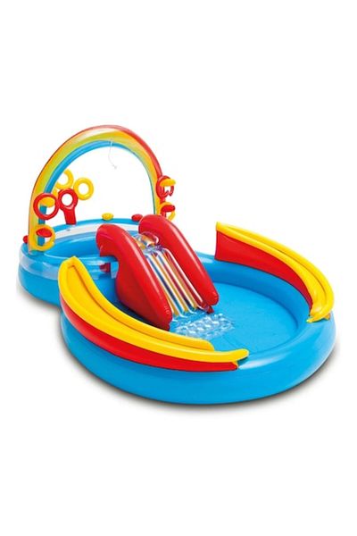 rut&cari Inflatable Pool with Slide for Children – Water Playground, Easy to Install, Ideal for