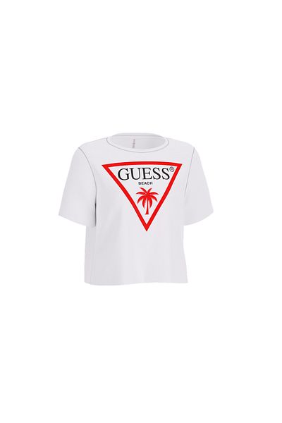 Guess Tricou Ss Cn Logo Bumbac Cropped Fit E02I01JA914 T SHIRT E02I01JA914 G011