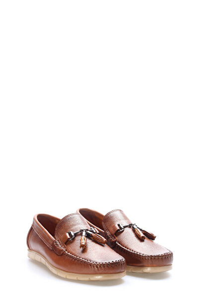 TUGERDİ Tugerdi Tan Inside and Outside Genuine Leather Rubber Sole Tassel Men...