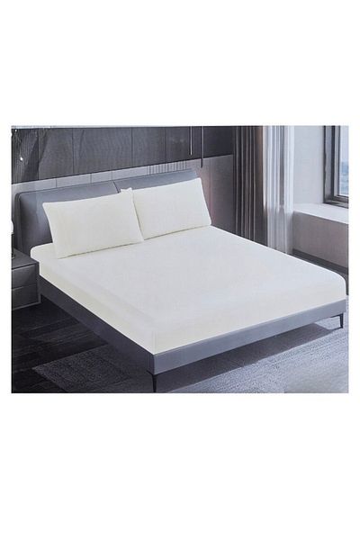 smart home 3-piece fitted sheet set - double sheet 200x180+30 cm + 2 pillowcases 50x75