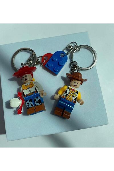 Wisevelya Set of 2 Toy Story Themed Lego Keychains