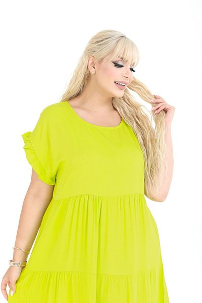 mervemoda Γυναικείο αμάνικο καλοκαιρινό φόρεμα μεγάλου μεγέθους