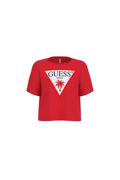 Guess Logo Crop Women's Boxy Fit T-Shirt