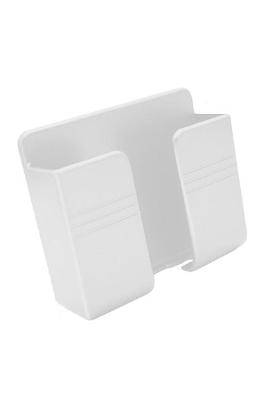OEM Wall mount for smartphone and other objects, adhesive, 4 mounting holes, white plastic