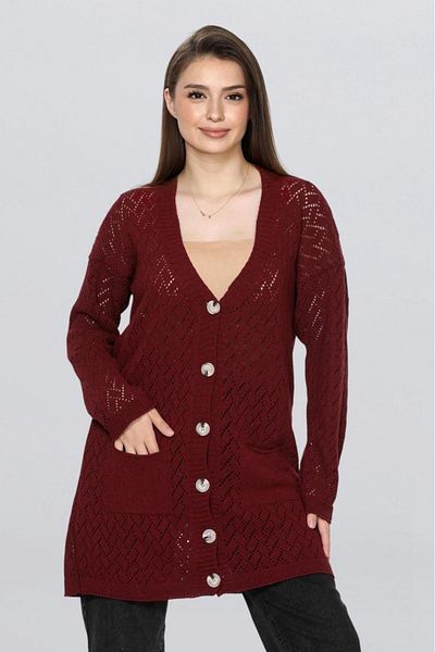 Fox Life Kids Women's Openwork Pocket Long Cardigan Flt1016