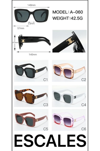 Escales Women's Uv-400 Protection Luxury Sunglasses