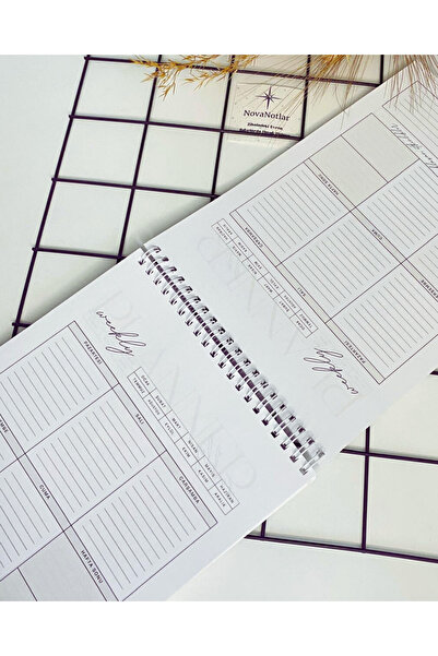 NovaNotlar B5 Weekly Planner – Weekly Planner – Spiral Bound / Agenda / Notepad / Spiral Notebook