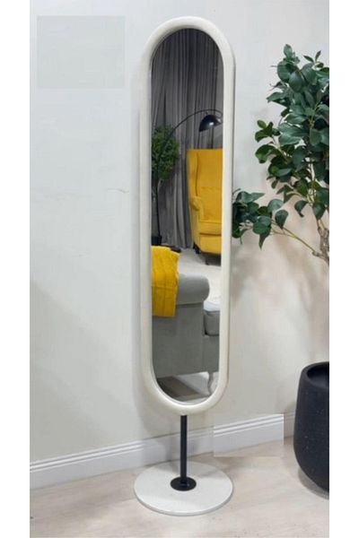 DEC13 Tall oval mirrors with stand base