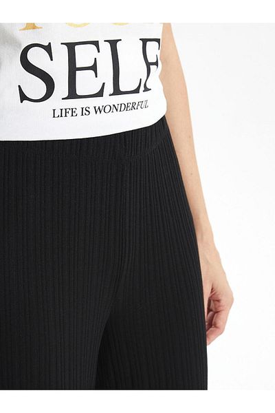 LC Waikiki Pantaloni de damă texturați cu talie elastică (S5)