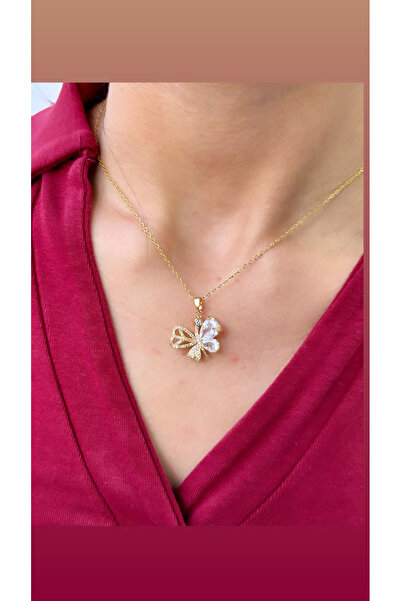 İNN JEWELLERY قلادة من الفولاذ على شكل فراشة مقاومة للتشوه ومضادة للحساسية (ضمان المستورد لمدة عامين)