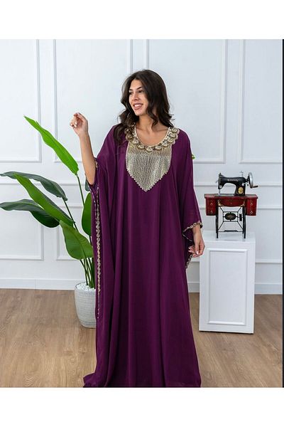 al bent al sharqieh chiffon crepe jalabia dress kaftan