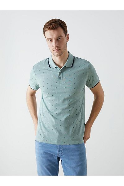 LC Waikiki Ανδρικό μπλουζάκι με κοντό μανίκι Polo Neck με σχέδιο Pique (S5)