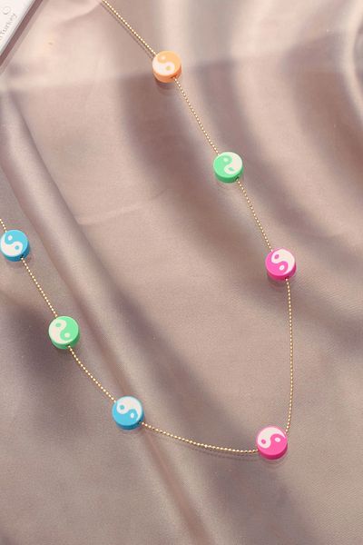 Clariss Colorful Ying Yang Fimo Necklace