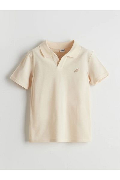 LC Waikiki Lcw Kids Beige Polo Neck Boys T-Shirt and Shorts