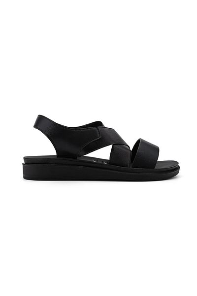 Tmall Sandale de Dama,Cu Talpa Joasa,Din Piele ecologica,SA91,Negru