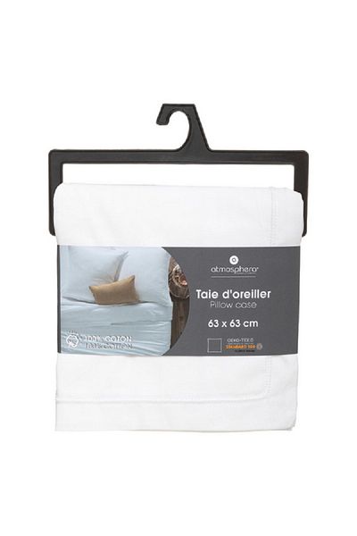 Atmosphera Carina Premium Quality Square Pillow Case White 63 x 63cm