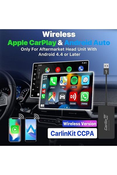 carlinkit Adapter for Aftermarket Android Head Unit - CCPA CarPlay & Android Auto 2-in-1 Dongle