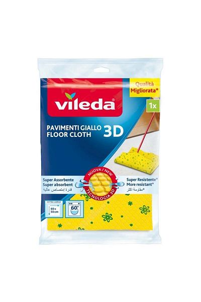 Vileda 00012 Mop, For Floors, With Silver Ions, 59x50cm