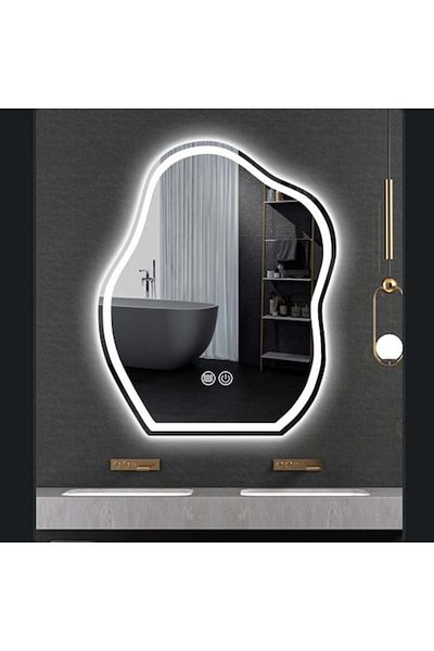 K Korman Oglinda Baie LED Touch Sistem Dezaburire Forma Nor Neregulata 50X70 cm