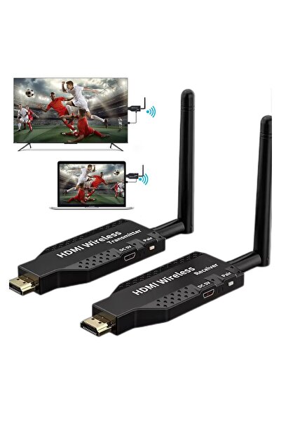 Powermaster PM-19864 5.8G Kablosuz HDMI Görüntü Aktarıcı 50 Metre Wireless Uz...