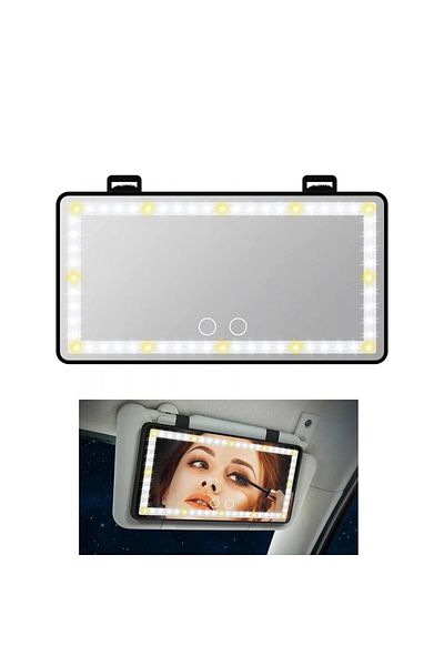 KARAKER Car interior mirrors with rechargeable LED lights