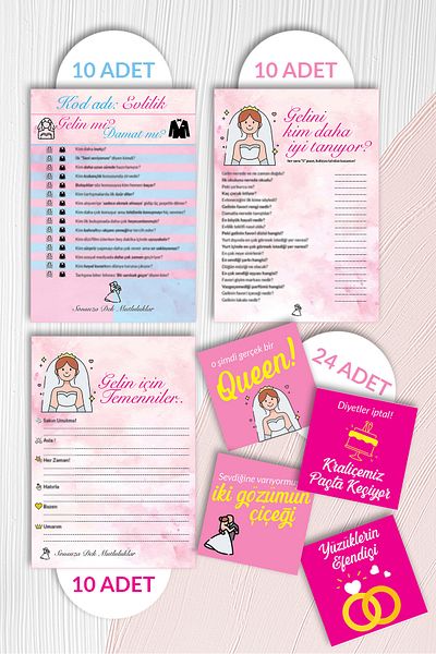 Kentsoylu Bachelorette Party 54 τμχ Σετ παιχνιδιών, Bride To Be Bride Fun Farewell