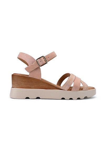 Tmall Women's Sandals, With Platform, Made of Eco-Leather, SA93, Khaki
