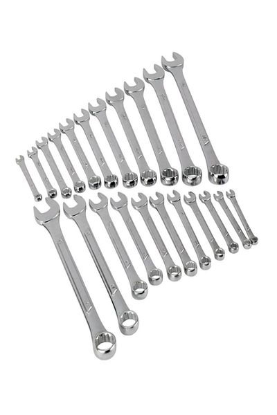 Performance Tool 22-Piece 12-Point Metric and SAE Combination Wrench Set