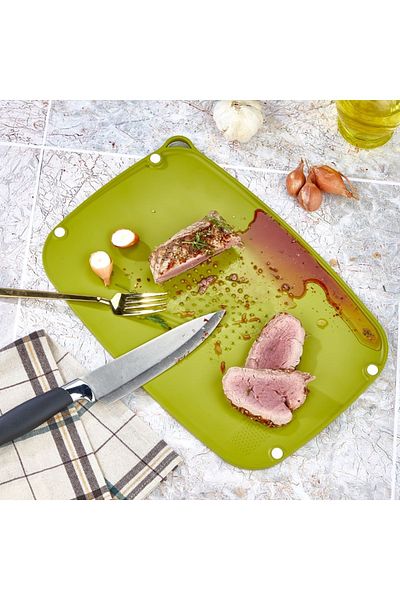 Mutfak Köşesi Cutiva Double Surface, Grater Compartment, Anti-Overflow, Anti-Slip Multi-Purpose Cutting Board