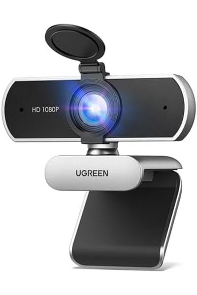 Ugreen كاميرا ويب 1080 بكسل مع ميكروفون USB HD، كاميرا بث 1080 بكسل/30 إطارًا في الثانية 720 بكسل/60 إطارًا في الثانية، مع وضع التشغيل التلقائي